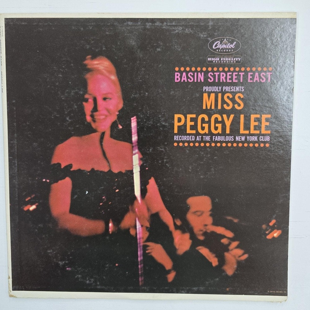 Peggy Lee Basin Street East LP VG+/VG+ Jazz 1961 Vintage Vinyl Capitol T-1520